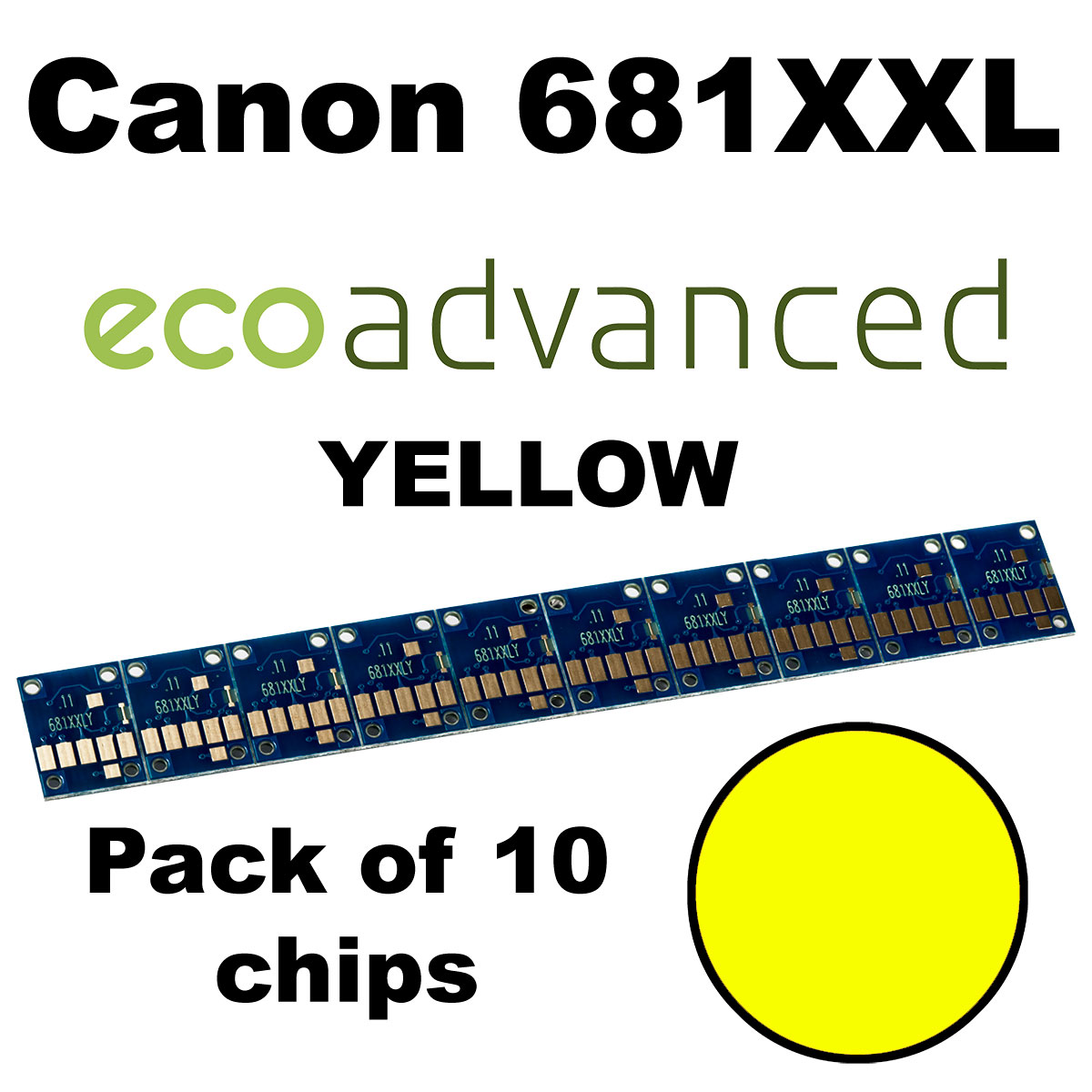 CHIPECO681XXLY ECO Canon 681XXL YELLOW CHIP