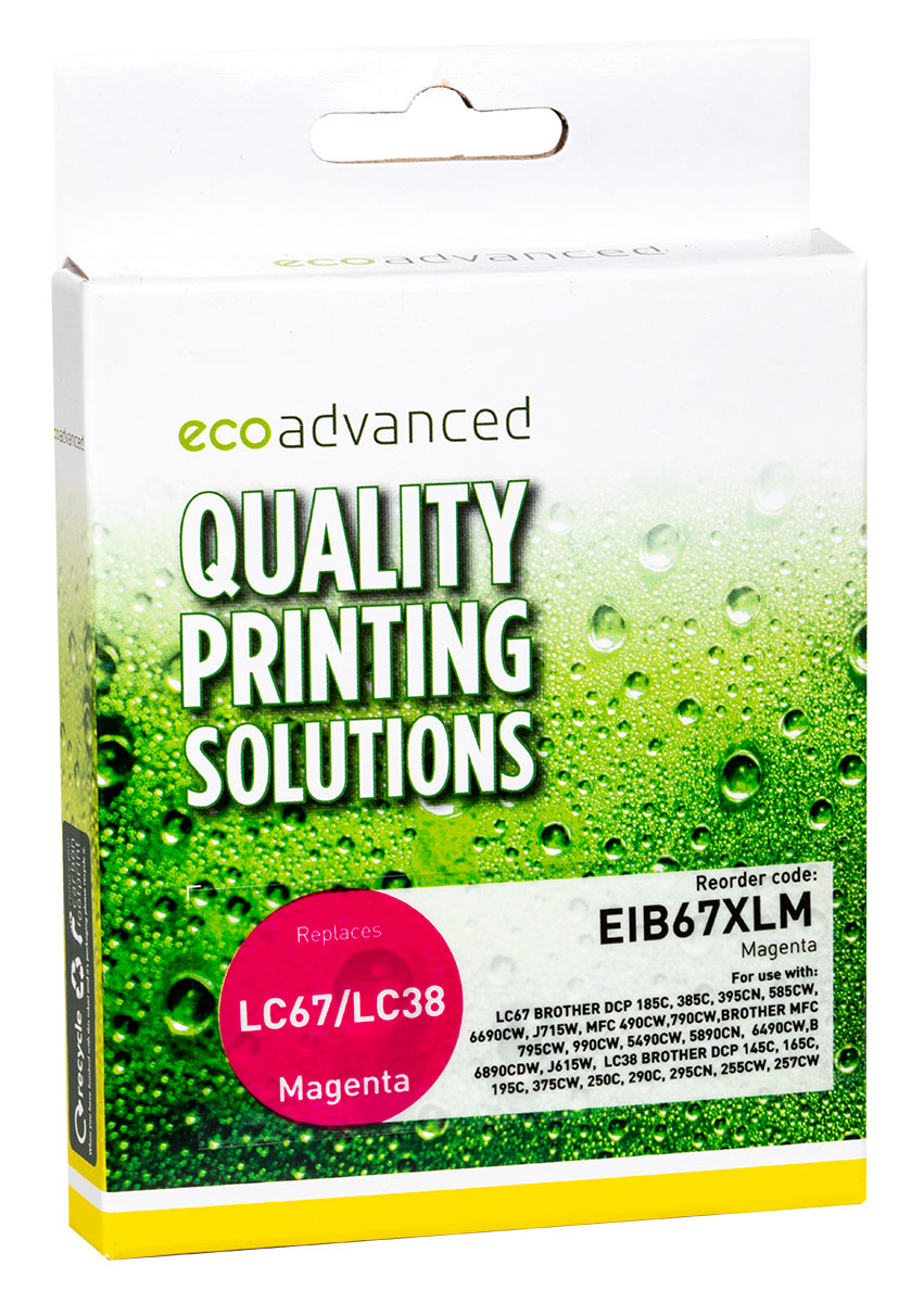 Gold Line Brother LC67 & 38 Magenta + extra ink