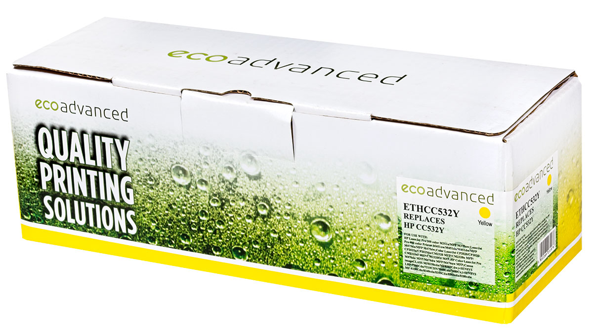 Gold Line HP Toner CC532A Yellow Reman